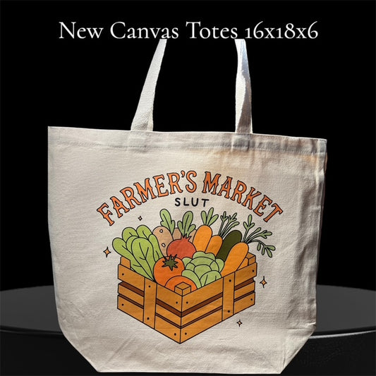 Canvas Tote 16x18x6