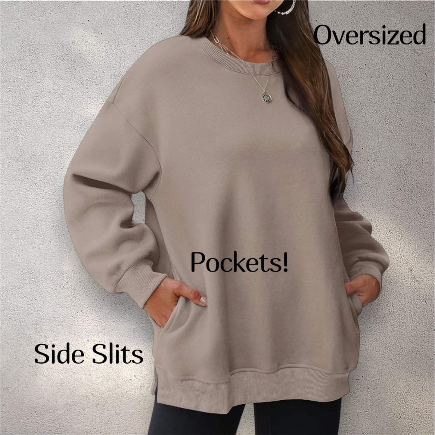 Oversized Crewneck with Pockets