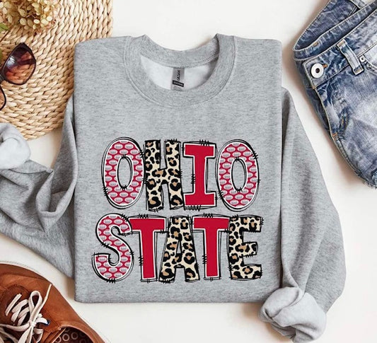 Ohio State Patchwork Crewneck