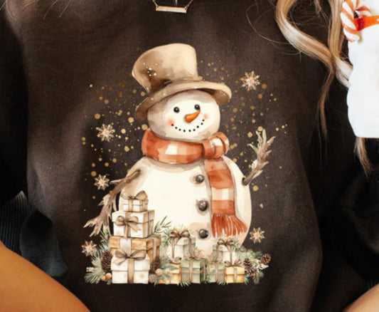 Snowman with Scarf - Crewnecks